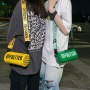 Wholesale New Trend Letter Pvc Cylinder Small Bag Men'S And Women'S Fashion Sports Messenger Bag Pvc Waterproof Shoulder Bag