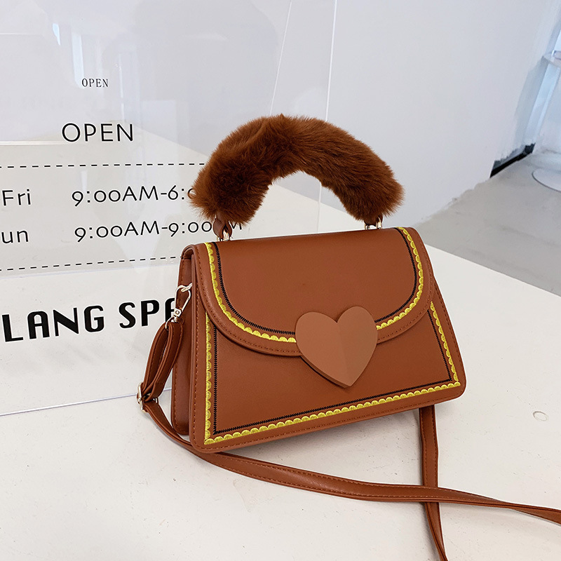 New European And American Love Lock Autumn Purses And Handbags Plush Handbag Fashion One-Shoulder Messenger Bag Women Hand Bags