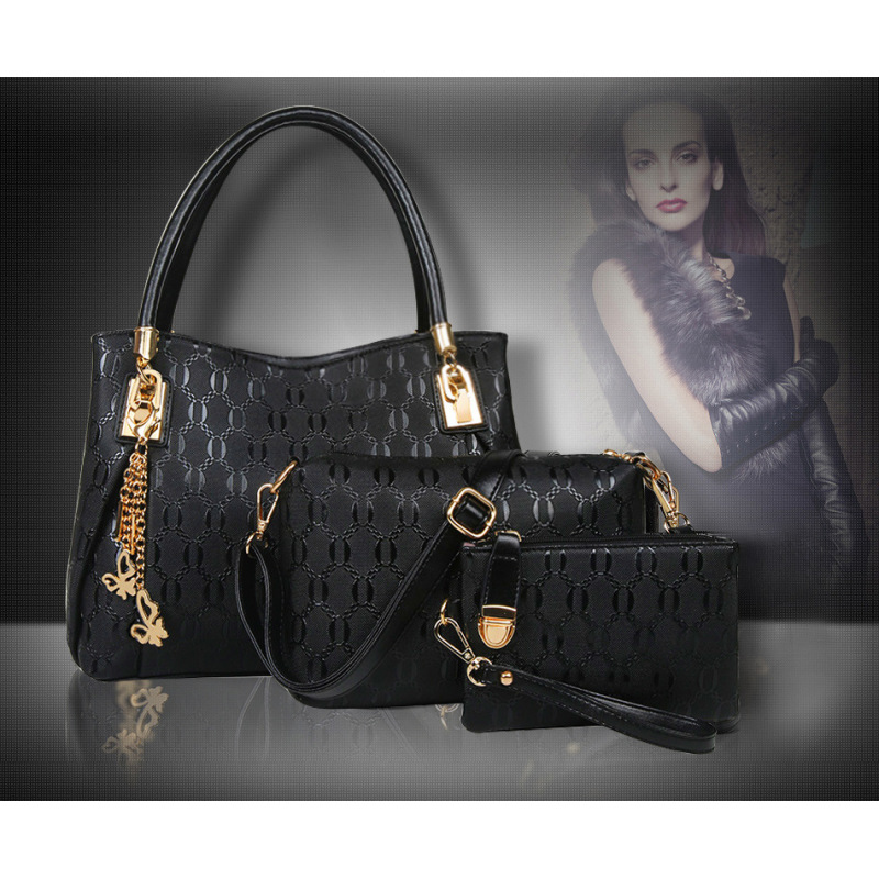Picture In-The-Mother Bag Three-Piece Women Bag Shoulder Messenger Handbag