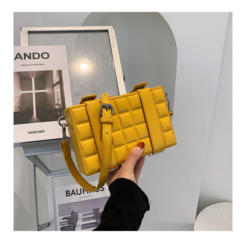 2021 New European And American Retro Diamond Box Bag Ins Style Shoulder Bag Fashion One-Shoulder Women'S Handbag