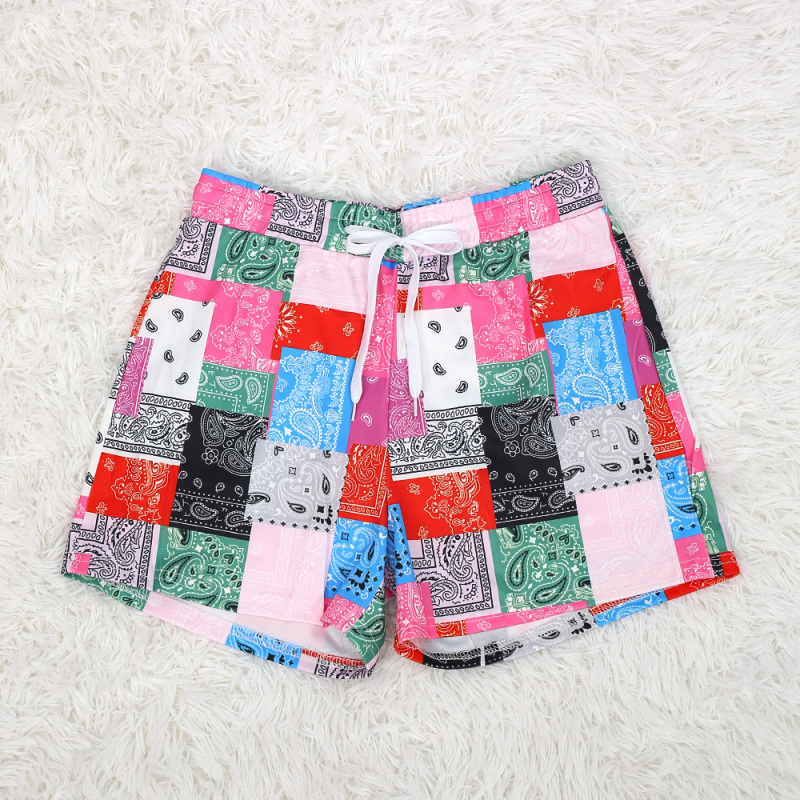 Wholesale Women Plus Size Summer Fashion Hot Color Block Print Bandanna Beach Clothes Women Sports Pants Women'S Shorts