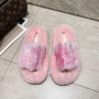 Autumn And Winter New Flip Flops House Slippers Fashion Women'S Slippers Plush Fur Fluffy Soft Slippers
