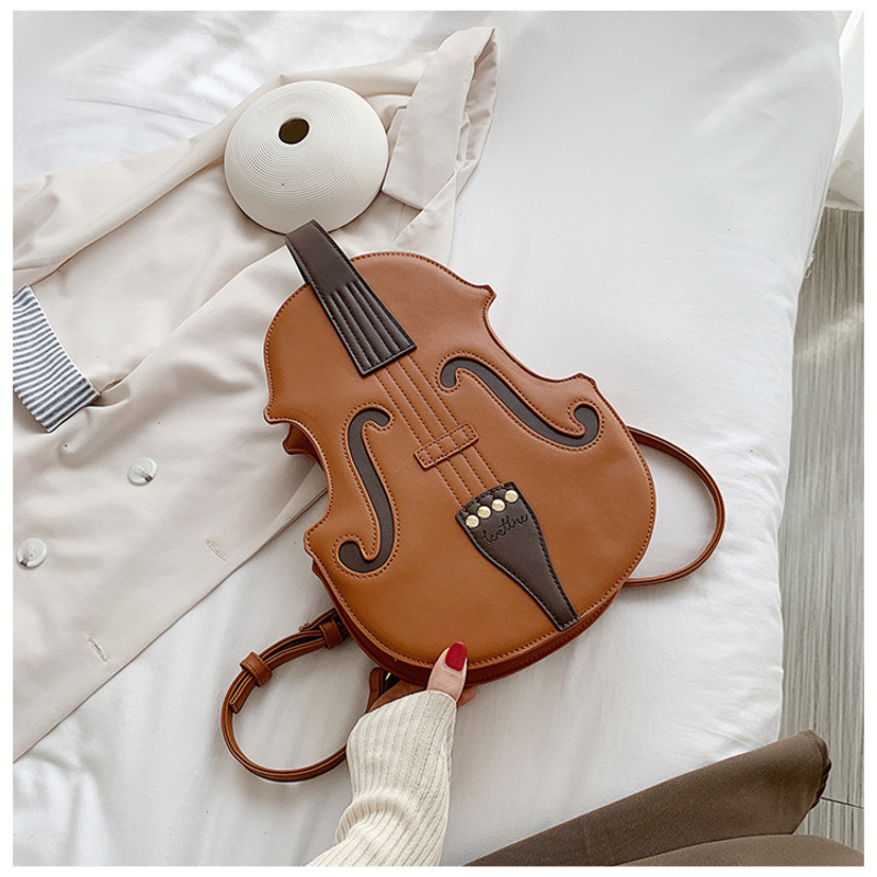 wholesale PU leather violin shape backpack crossbody handbags for women luxury handbags