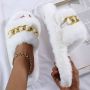 Wholesale Amazon Hot Sandals Women 2021 New European And American Flat Bottom Wool Metal Sexy Luxury Slippers