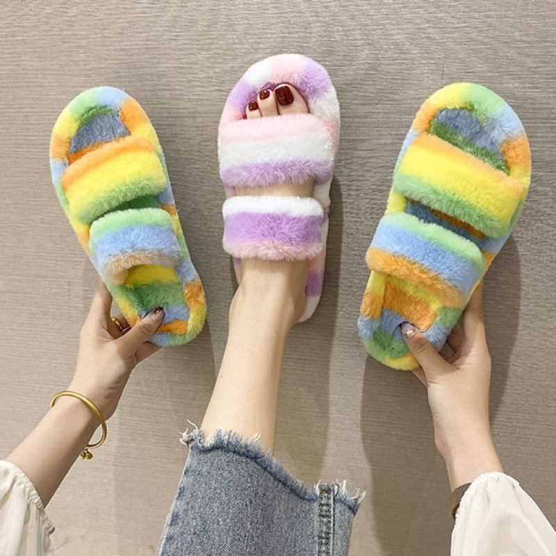 2021 New Manufacturer Designer Fashion Wool Slippers Muffin Thick Bottom High Quality Large Size Women's Slippers