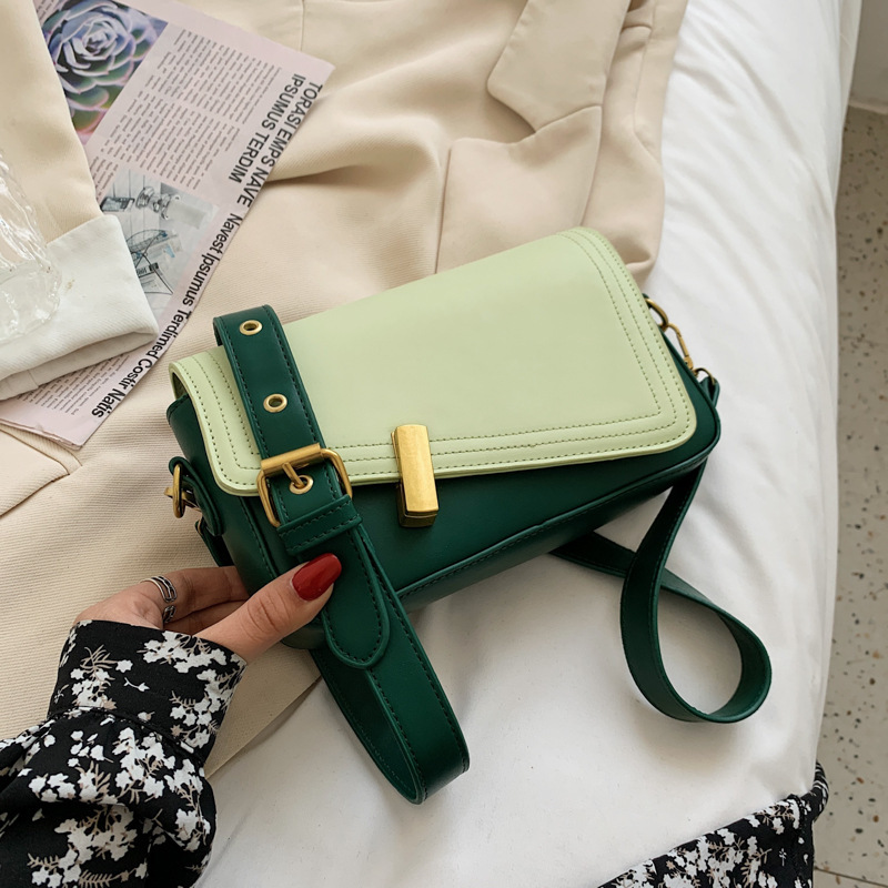 New Stitching Color Ladies Handbag Messenger Bags Women Handbags Ladies Ins Women'S Hit Color Crossbody Bag Shoulder Bag