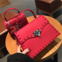 Fashion designer handbags famous brands matte pvc bag rivet jelly purse handbags for women purses and handbags