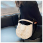 2021 New French All-Match Wideband Handbags Crossbody Bag Rhomboid Thread Texture Bags Women Ladies Purses And Handbags