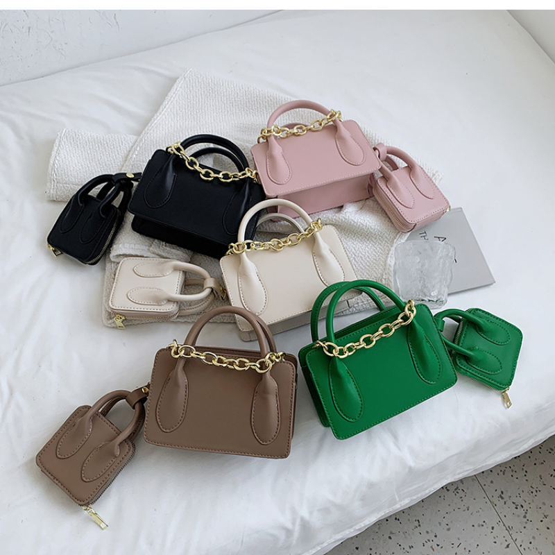 High Quality Custom Pu Leather New Bag Women Handbags Ins Messenger Bag All-Match Portable Small Square Bag