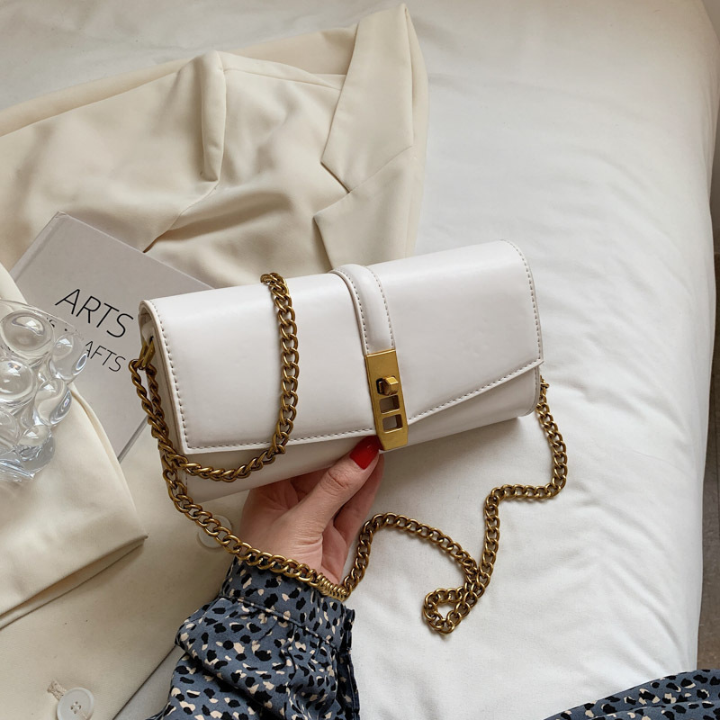 Hot Sale Pu Leather Gold Chain High Quality Bags Women Handbags Ladies Shoulder Ins Fashion Leather Bag Crossbody Bags Ladies