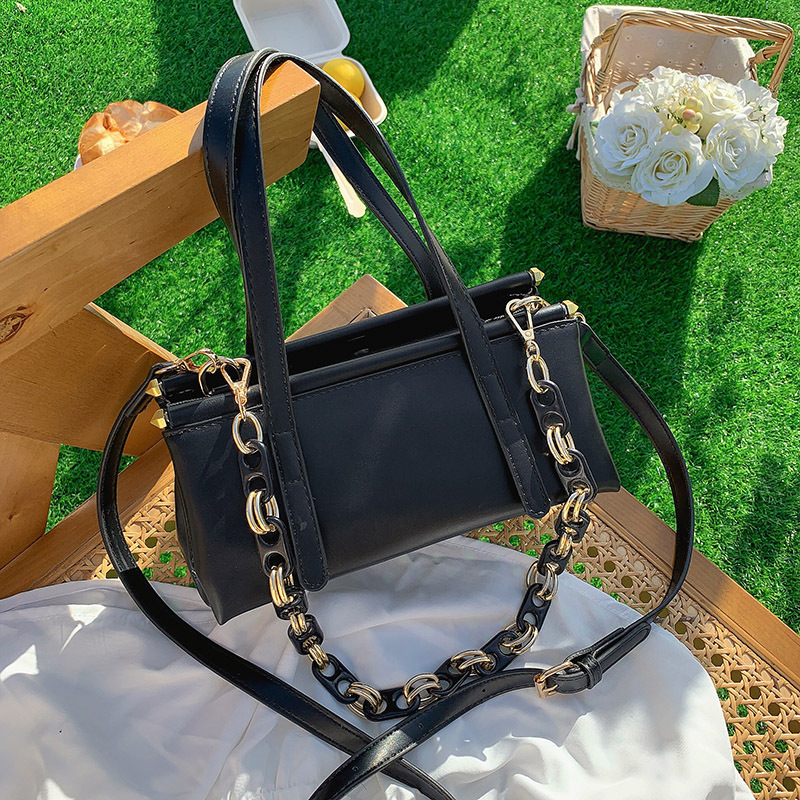 Elegant French Solid Color Ladies Handbags 2021 New Western Style Simple Handbags For Women Luxury Handbags And Purses