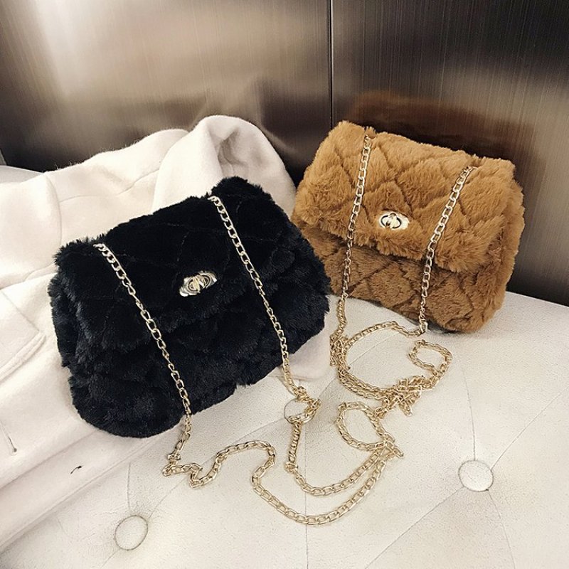 New Arrivals  Furry Fur Purses and Handbags for Women Hand Bags Handbags 2021