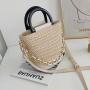 2021 New Korean Fashion Woven Handbag Simple Woven Satchel Ladies Ins Popular Simple Western Style Shoulder Bag