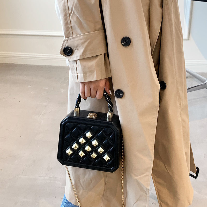 Online Shopping New Fashion Rivet Small Square Women Hand Bags Chain Wild Western Style Autumn Messenger Bag Purses And Handbags