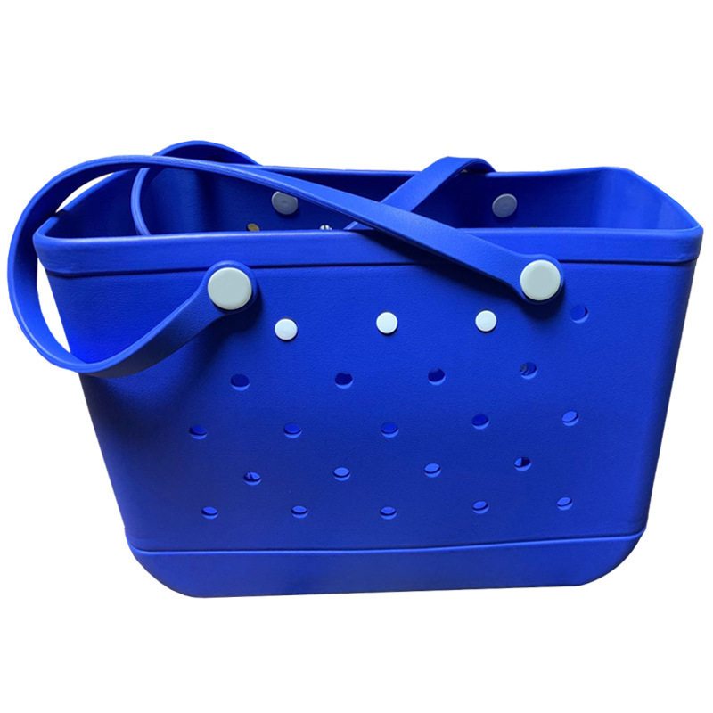 Wholesale 2021 New Waterproof EVA Products Rubber Tote Beach Handbag Diagonal Beach Luxury Handbags For Women Crossbody Bogg Bag