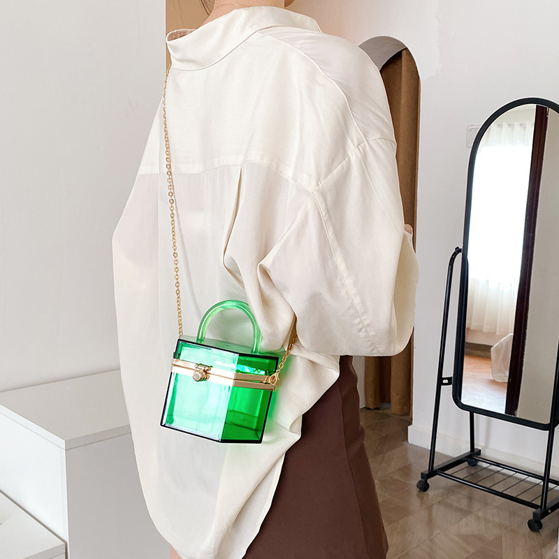 Acrylic hexagon box bag shoulder bag purse luxury handbags for women purses handbags