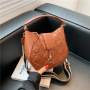 2021 New French All-Match Wideband Handbags Crossbody Bag Rhomboid Thread Texture Bags Women Ladies Purses And Handbags