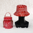 Red purse and hat