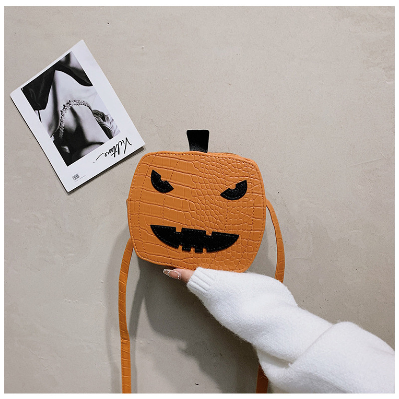 Halloween Fun Pumpkin Head Crossbody Handbags Designer Handbags Ins Fashion PU leather Women Hand Bags And Purses
