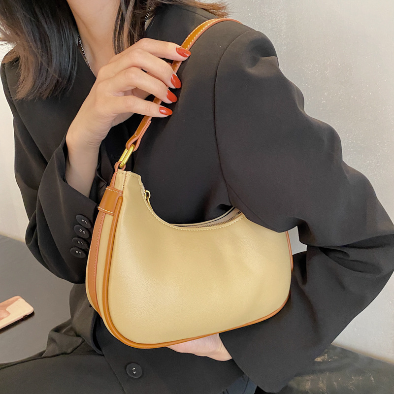 2021 New Fashion Dumpling Bag Shoulder Bag Leather French Girls Clutch Crossbody Bag Simplicity Luxury Handbags For Women