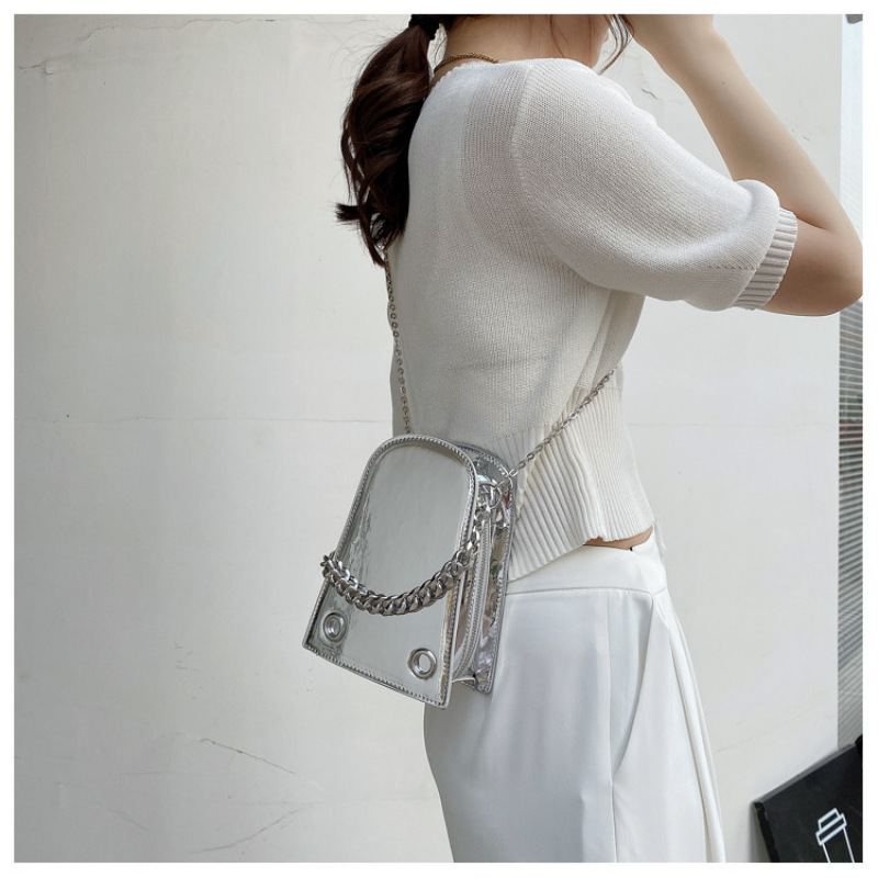 2021 New European And American Retro Patent Handbags For Women Luxury Trendy Fashion Shoulder Handbags Chain Crossbody Purse