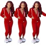 Amazon Hot Sale Autumn And Winter Euro-American Women'S Solid Color Suit Sports Two-Piece Suit
