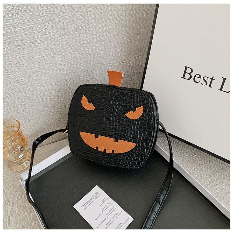Halloween Fun Pumpkin Head Crossbody Handbags Designer Handbags Ins Fashion PU leather Women Hand Bags And Purses