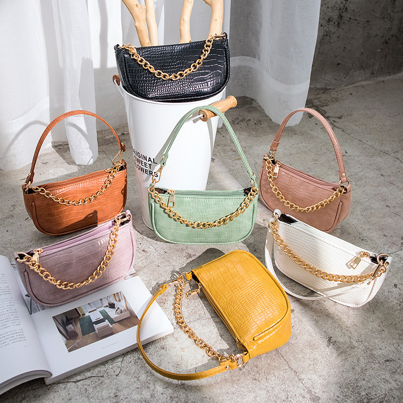 Crocodile pattern small square bag shoulder bag ladies fashion handbags purses and handbags women hand bags 2021