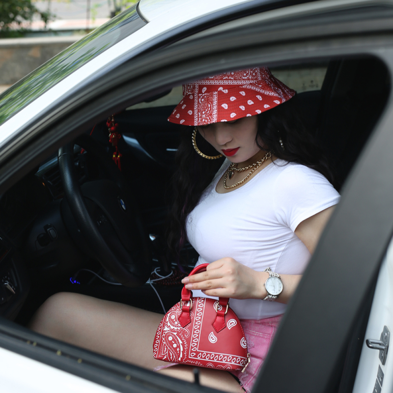 2021 Fashion Bandana Bag Cashew Flower Bucket Purse and Hats Set Women Handbags Luxury Handbags for Women Purses and Handbags