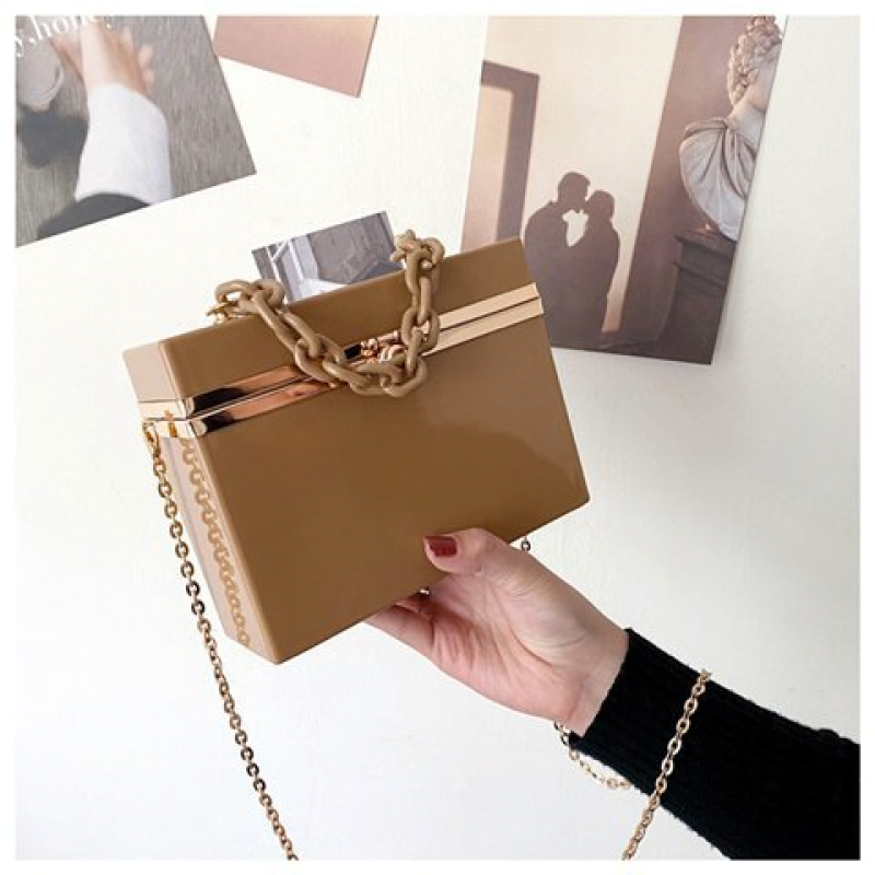 2021 new square box lock acrylic bag wholesale crossbody bags women handbags purse lady handbags