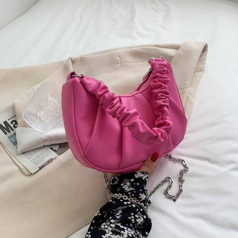 Niche Design Niche Design 2021 New Trendy Summer Fashion Chain Shoulder Messenger Bag Ins Influence Fold Underarm Bag