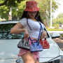 New style matching bucket hats and bandana purse set designer purses and handbags ladies hand bags women purses 2021