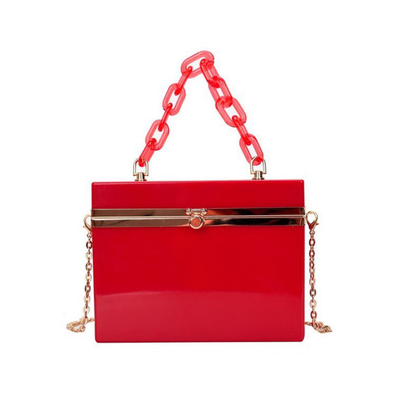 2021 new square box lock acrylic bag wholesale crossbody bags women handbags purse lady handbags