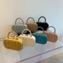 Elegant Ladies French Horizontal Bread Hand Bags Ins New Lady Woven Portable Box Bag Cross Body Handbag and Purse