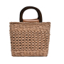 2021 Summer New Woven Small Square Bag Korean Style Trendy Simple Pure Color Handbag Ladies Style Woven Bag