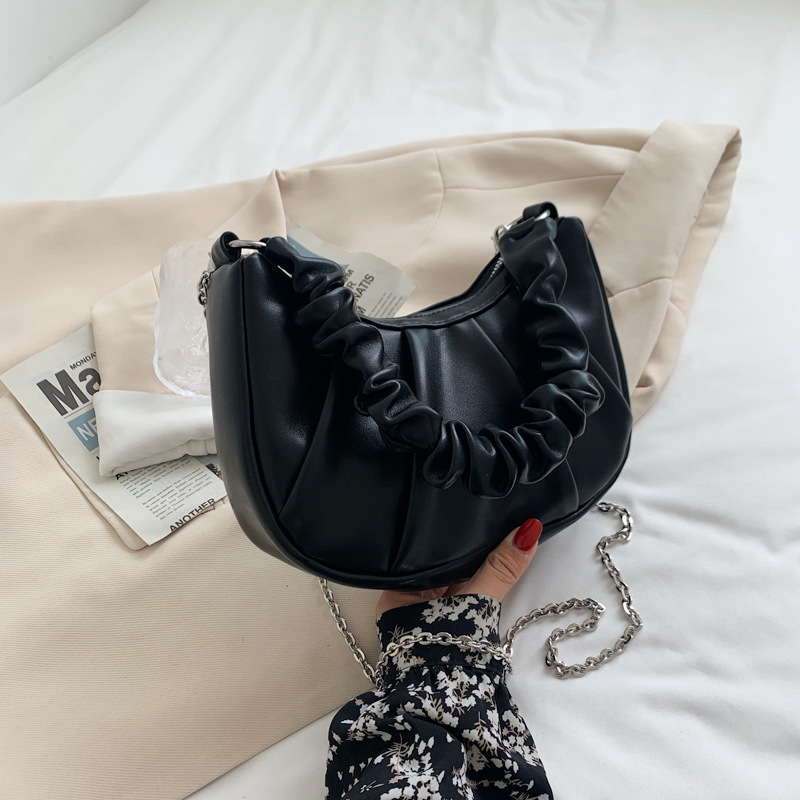 Niche Design Niche Design 2021 New Trendy Summer Fashion Chain Shoulder Messenger Bag Ins Influence Fold Underarm Bag