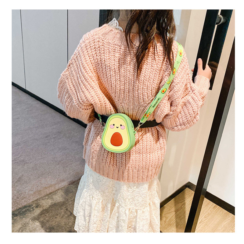 Amazon Hot Sale 2021 New Shoulder Bag Designer Purses Silicone Small Change Mini Bag Avocado Children Diagonal Bag Purse 2021