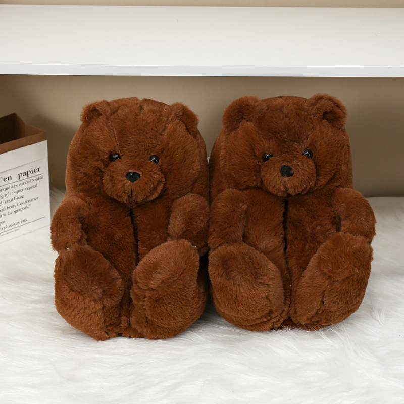 2021 New Autumn And Winter Fashion Fur Slipper For Women Ins Cute Teddy Bear Slippers Indoor & Outdoor Women'S Slippers