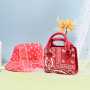 2021 New Cashew Flower Square Bag Handbag & Fisherman Hat Set Ins Portable Crossbody Bag Women Bandana Bags
