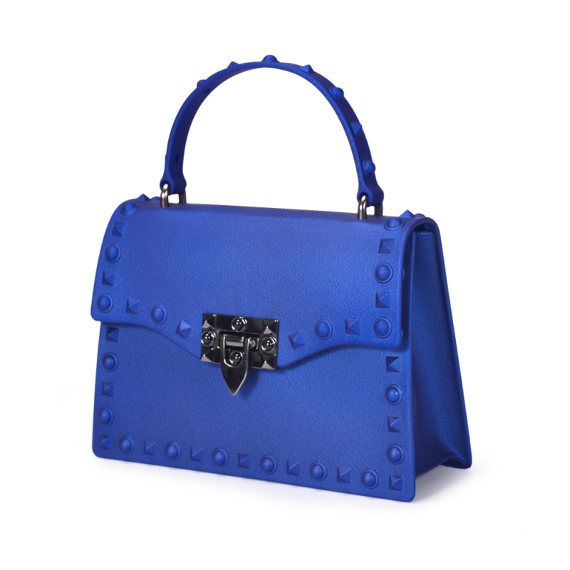 Модна жіноча ПВХ желеподібна сумка-тоут із заклепками, сумка-цукерка, жіночі сумки, жіночі сумки, вплив дизайнерських гаманців, жіночі сумки