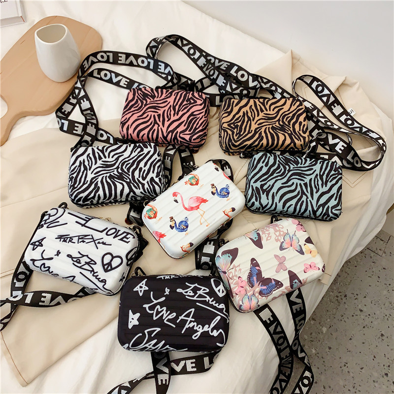 2021 New fashion girl PU mini luggage bags luxury designer handbag kids purses handbag purse