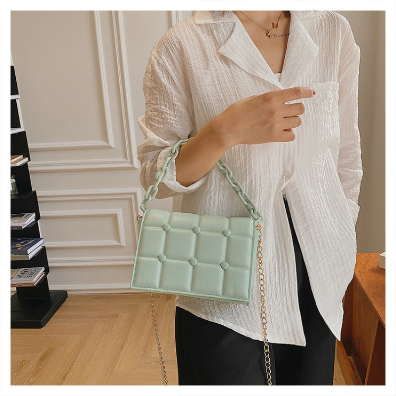 2021 Autumn New Chain Small Square Bag Handbag Influence  Ins Korean Fashion Square Niche Crossbody Shoulder Bag Women Hand Bags