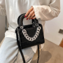 Crocodile Pattern Diamond Chain Small Square Bag Women Handbags