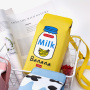 Ins Cute Girl Heart Milk Banana Strawberry Crossbody Bag Women Socks Suit Cotton Socks Crossbody Bags 2021 Women Hand Bags Suit