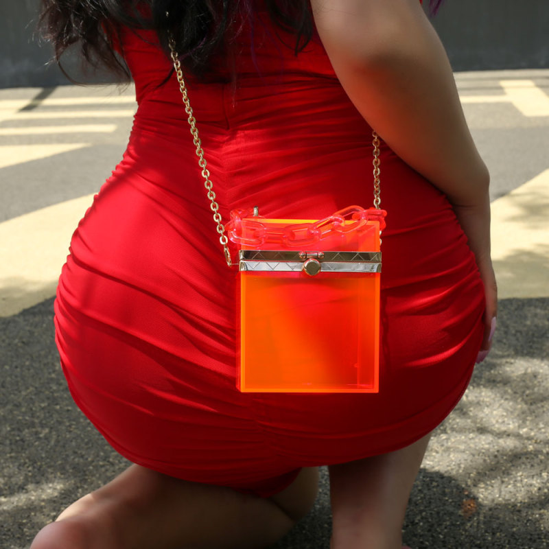 Transparent Sunhat And Square Women Transparent Bag Messenger Handbag