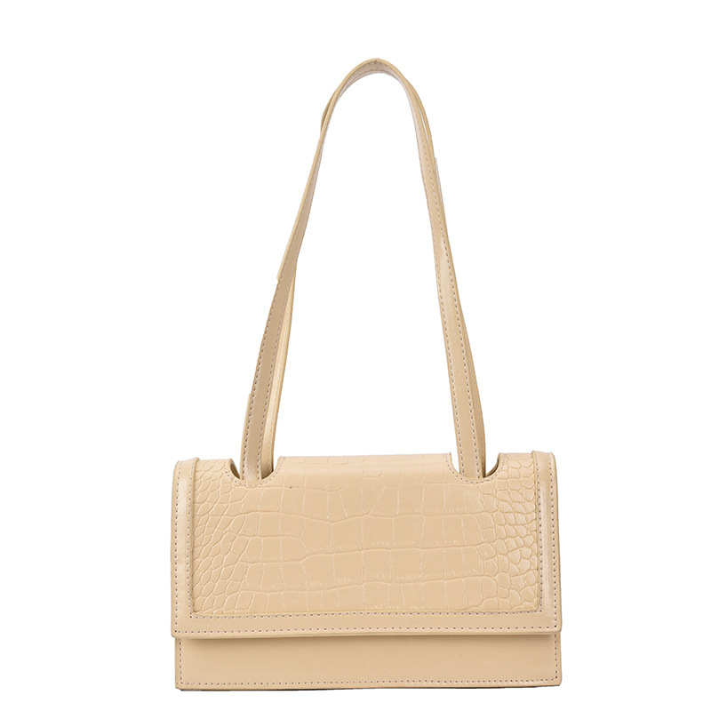 Crocodile Pattern Portable Small Square Bag Ladies One-Shoulder Armpit Bag