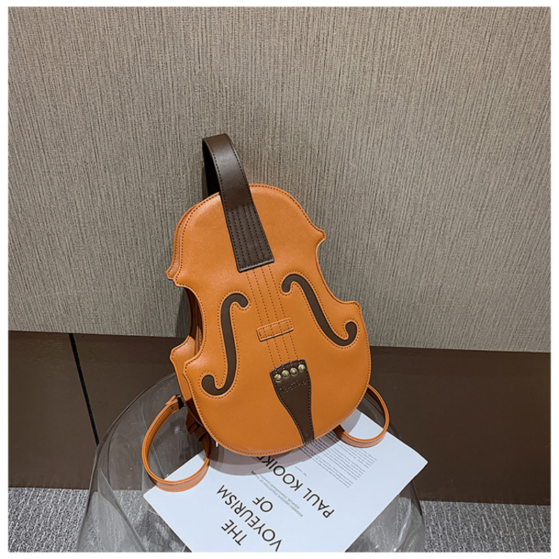 wholesale PU leather violin shape backpack crossbody handbags for women luxury handbags