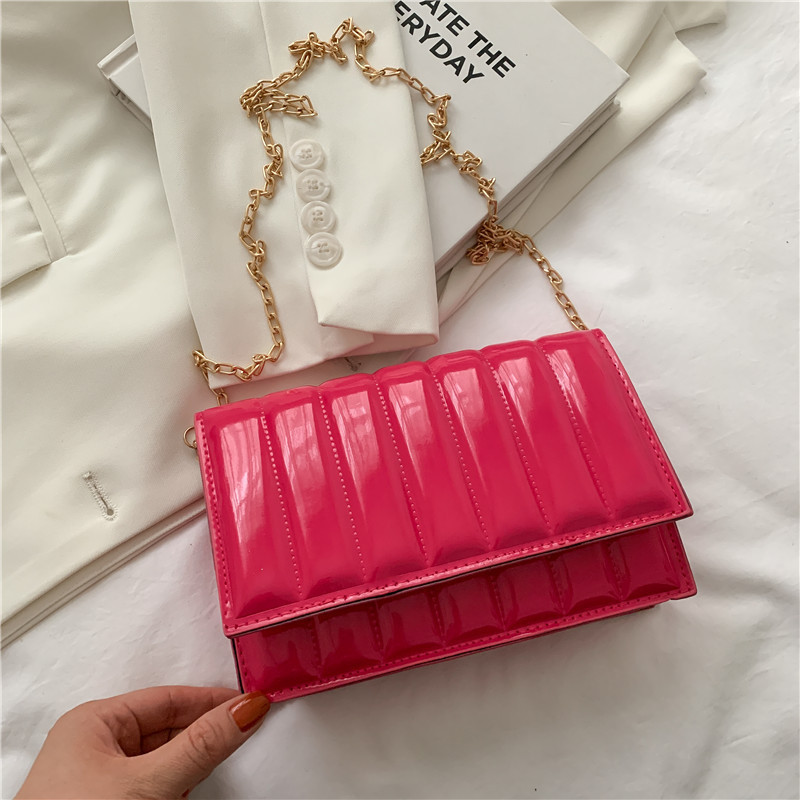 New Small Square Bag Women Handbag 2021 New Fashion Chain Casual Messenger Bag Korean Style Textured One-Shoulder Bag