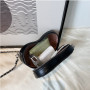 New Bright Diamonds Cute Messenger Bag Wild Heart-Shaped Chain Crossbody Bags Clutch Handbags