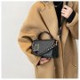One-Shoulder Messenger Bag Texture Handbag Women's Leather Small Square Bag